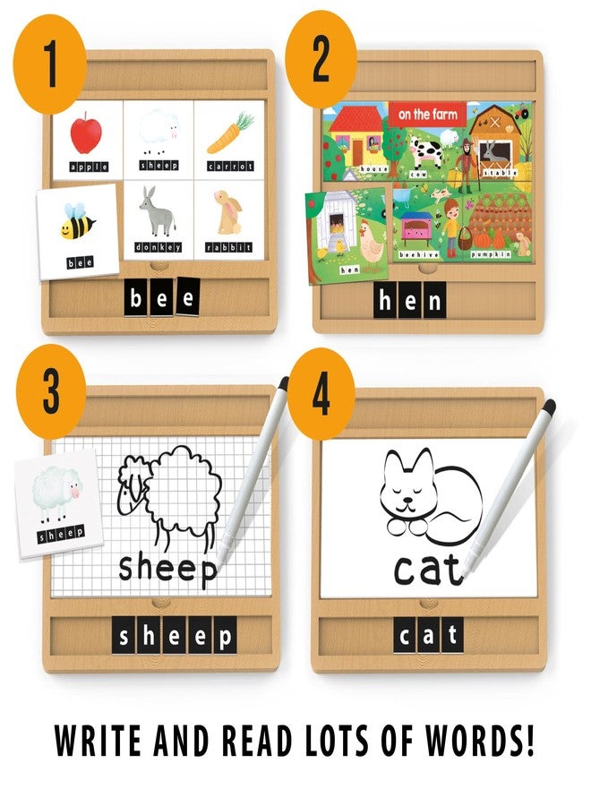 Headu First Montessori Writing Encyclopedia - Ages 3-6 - Reusable Wooden Letter Tracing Board, Learning to Write, Learn to Write for Kids Age 3, Montessori Letter Tracing, Toddler Writing Practice - Image 3