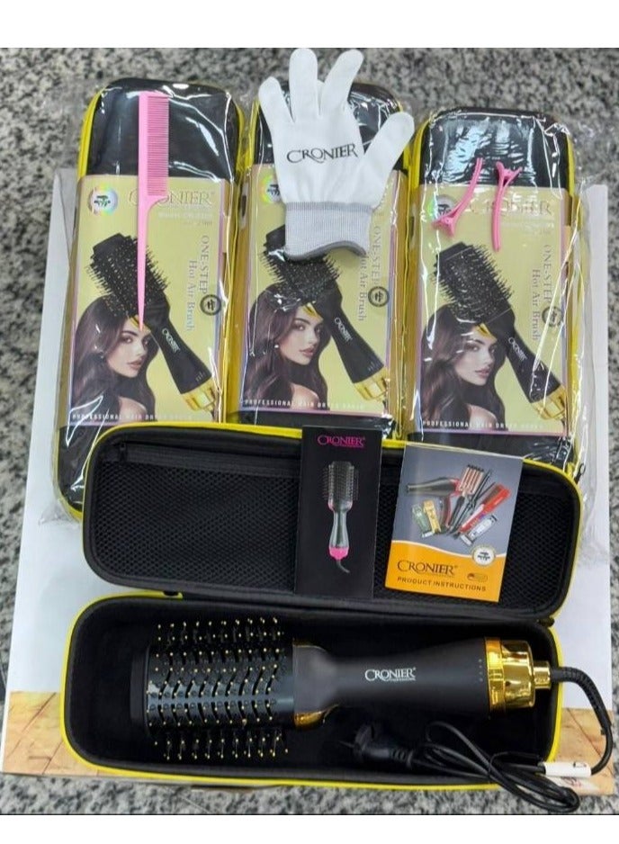 Cronier Cornier 2500W CR-8207 Hair Dryer Brush – For Professional Hair Drying and Styling + Bag and Complete Accessories - Image 2