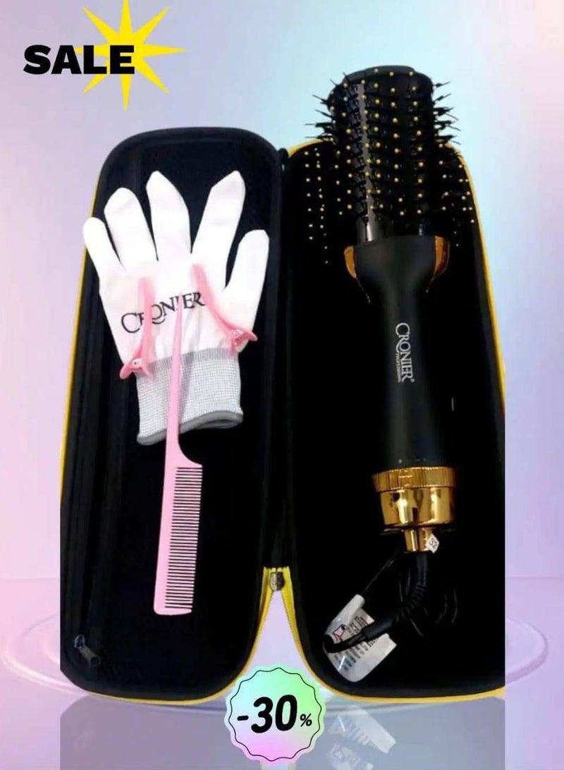 Cronier Cornier 2500W CR-8207 Hair Dryer Brush – For Professional Hair Drying and Styling + Bag and Complete Accessories - Image 3
