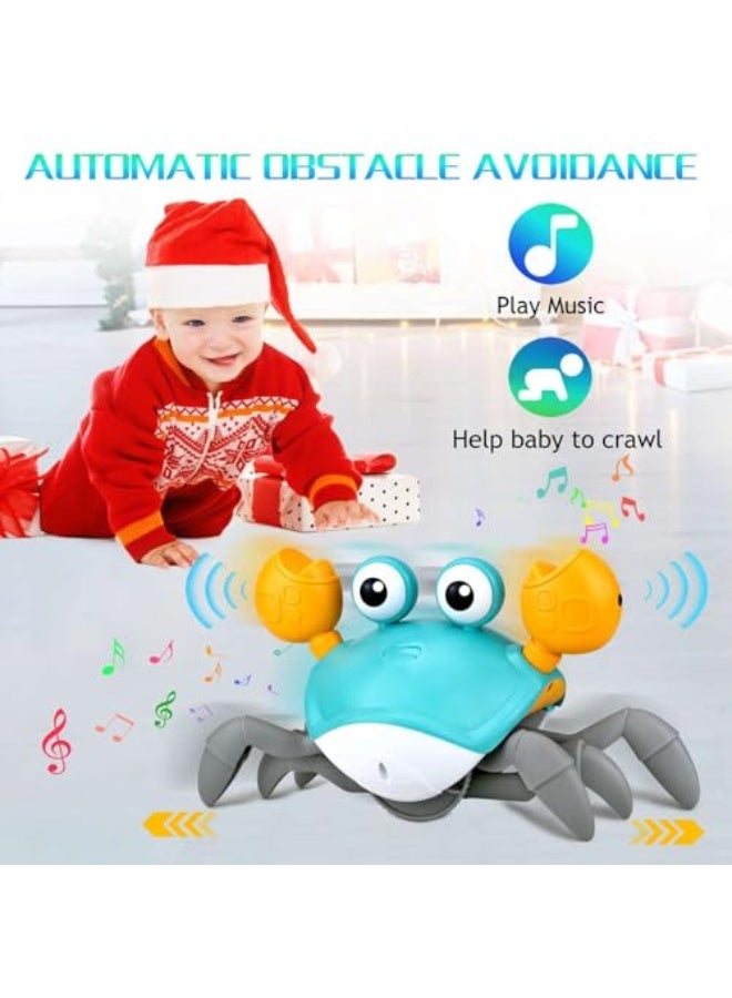 Crawling Crab Toy, Walking Moving Dancing for Age 3-5 6-9, Baby Infant Toddlers Kids Tummy Time, Sensory Interactive Learning Crawl (Green) - Image 5