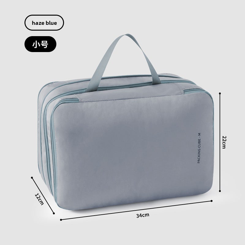 Travel Compression Down Jacket Organizer Blue small size