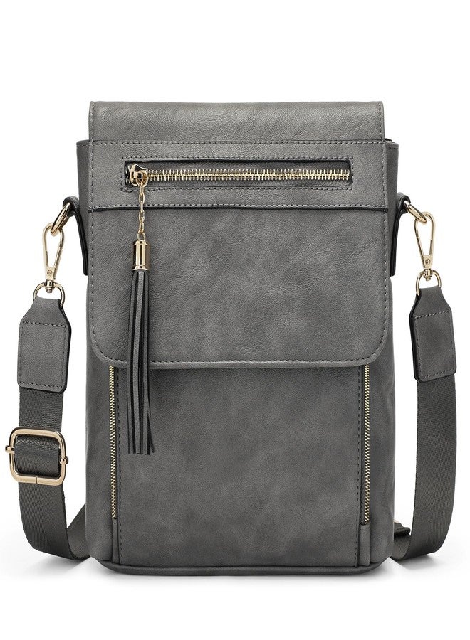 UBAYMAX Leather Purses for Women, Vegan Crossbody Bags for Women Hobo Bag Purses Shoulder Handbags With Wide Shoulder Strap (Dark Gray) - Image 1