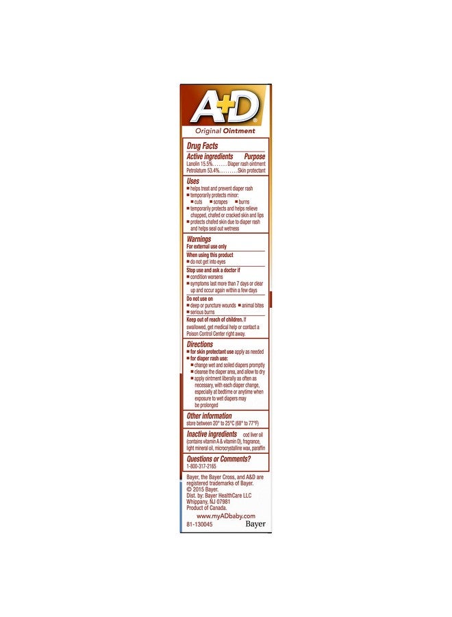 A&D A+D Original Diaper Rash Ointment & Skin Protectant, 1.5 oz - Image 3