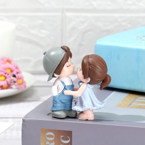 DETACHI Car Dashboard Couple Showpiece Figurine Toys Gift with 4 Resin Adhesive Stickers for Car Lovers, Adorable Accessories for Interior Car Decoration - Image 2