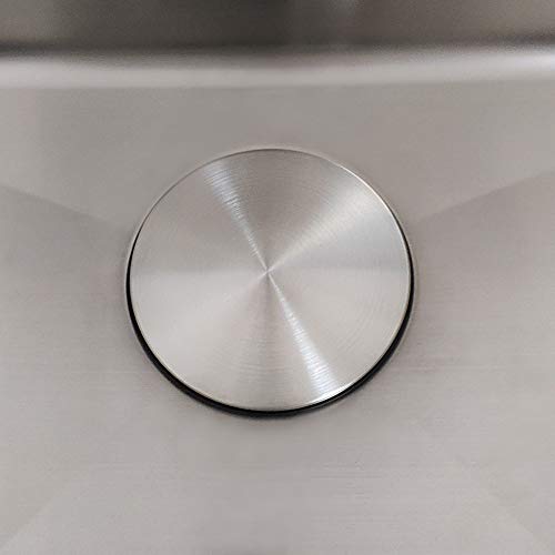GZILA 3.5" Kitchen Sink Drain Strainer Assembly Kit with Stopper Cover, Removable Deep Waste Basket Replacement, SUS304 Stainless Steel Brushed Nickel, Add Decor Flat Lid - Image 5