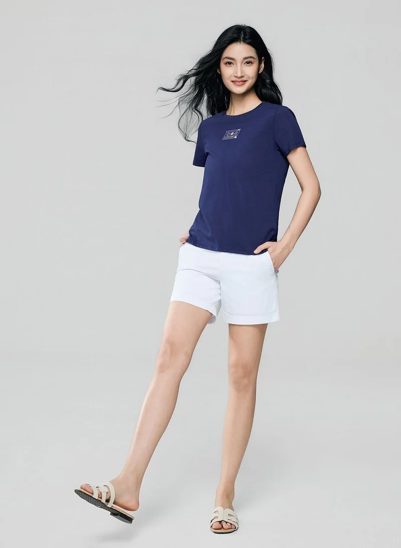 GIORDANO Women’s Cotton Crew Neck Printed Comfort Tee