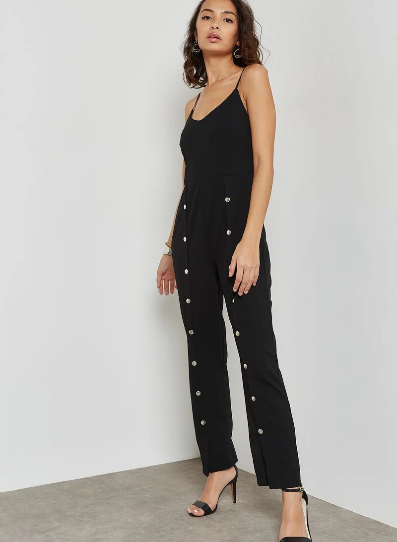 Ginger Button Detail Jumpsuit