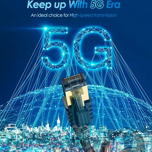 Ant Esports AEC7101 Gold Plated Cat7 Ethernet Cable High Speed 10Gbps 600MHz Ethernet Cord LAN Cable with RJ45, Weatherproof Internet Network Patch Cord for Gaming, PS, Xbox, Modem, Router 1M Black - Image 3