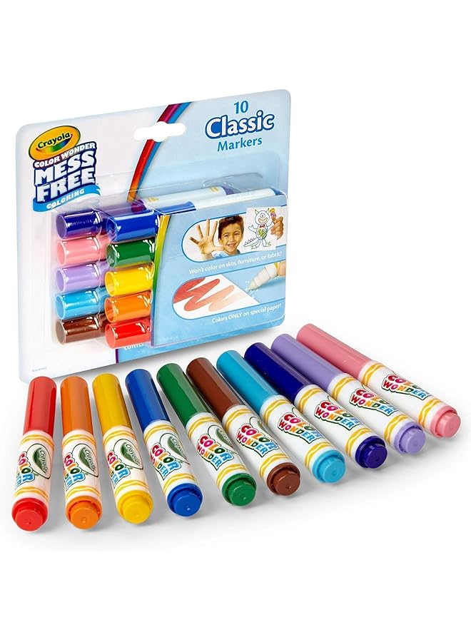 Crayola 10 Ct. Color Wonder Washable Mini Markers Multi Colour Cy75 2471 - Image 1