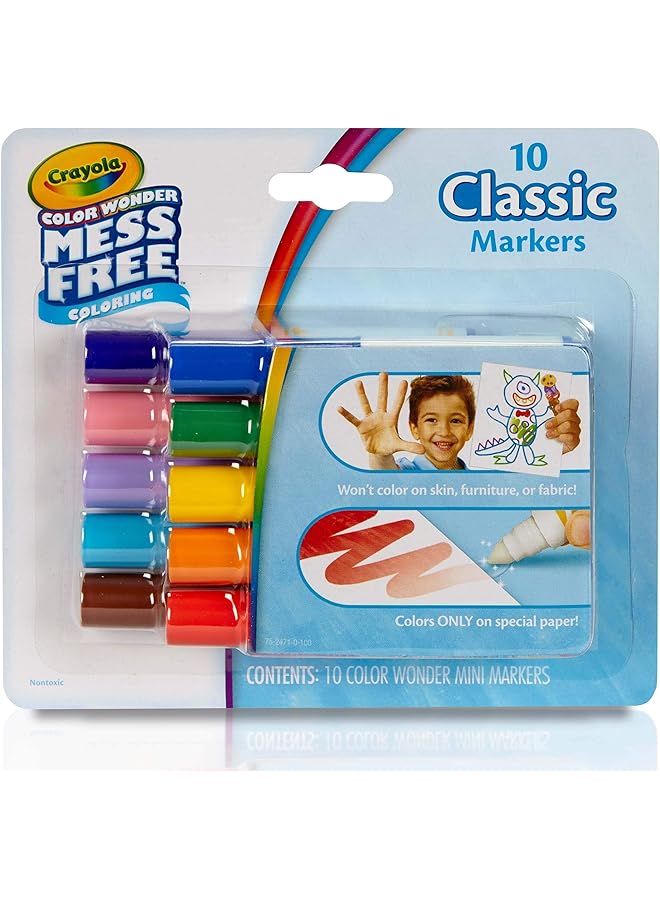 Crayola 10 Ct. Color Wonder Washable Mini Markers Multi Colour Cy75 2471 - Image 2