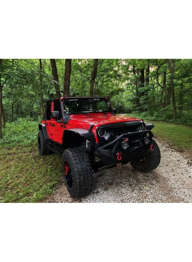 iJDMTOY iJDMTOY Smoked 6-LED Amber LED Fender Flare Side Marker Lamps Compatible With Jeep Wrangler  - Image 3