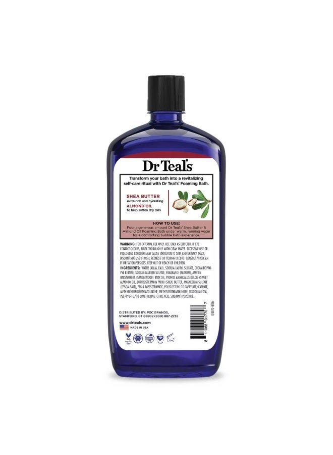 Dr Teal's Foaming Bath with Pure Epsom Salt Shea Butter & Almond Oil, Body Wash- 34 fl oz - Image 2