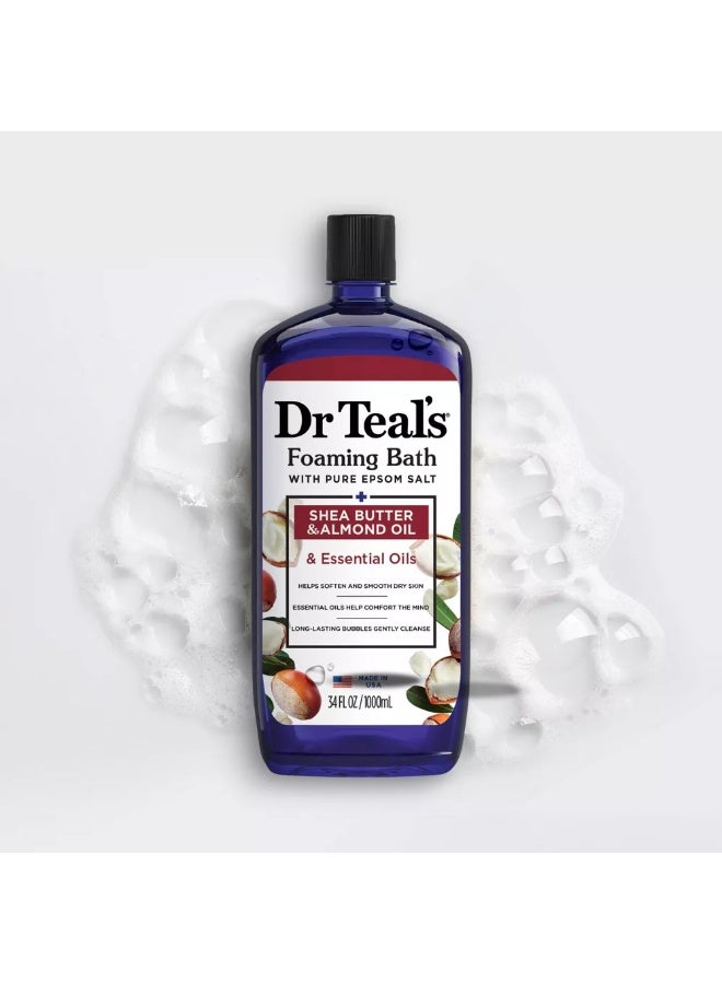 Dr Teal's Foaming Bath with Pure Epsom Salt Shea Butter & Almond Oil, Body Wash- 34 fl oz - Image 3