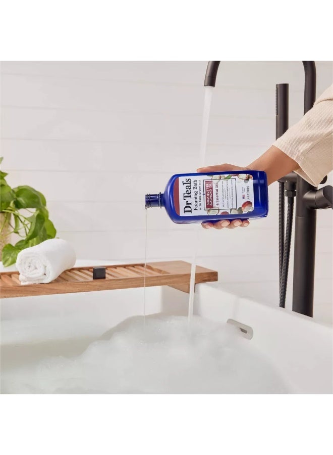 Dr Teal's Foaming Bath with Pure Epsom Salt Shea Butter & Almond Oil, Body Wash- 34 fl oz - Image 4