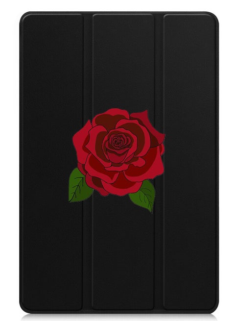 Protective Flip Case For Apple iPad mini 7th Generation (A17 Pro 2024 / Mini 6 2021 6th Generation) With Trifold Stand Auto Wake Sleep Shockproof Cover Rose 1