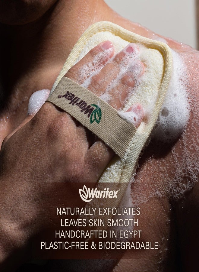 Waritex Egyptian Loofah Rectangular Body Scrubbers with Hand Strap, Exfoliating Bath Pads Made from Natural Egyptian Loofah Fibers, Gentle Deep Cleansing for Men and Women in Shower 2 Count (1 Pack) - Image 5