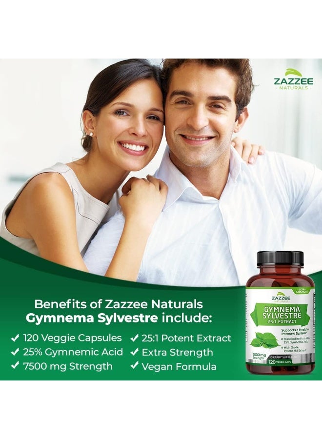 Zazzee Organic Gymnema Sylvestre 25:1 Extract, 7500 Mg Strength, 25% Gymnemic Acid, 120 Vegan Capsules, 4 Month Supply, Standardized And Concentrated 25X Extract, All-Natural And Non-Gmo - Image 2