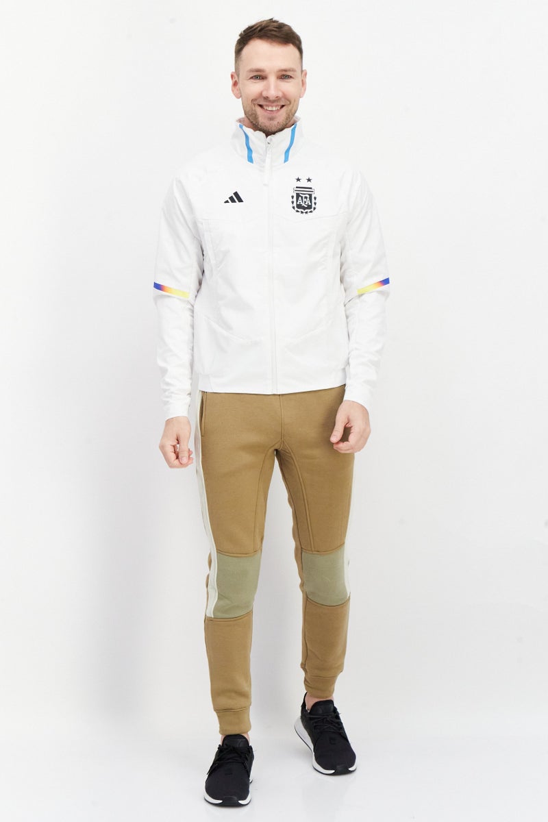 Adidas Men Sportswear Fit Brand Logo Running Jacket, White  - Image 4