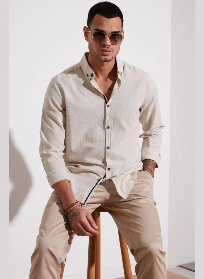 Buratti  Buratti Cotton Regular Fit Button-Down Collar Shirt Men's SHIRT CF20S111871 for Men | Best Price UAE