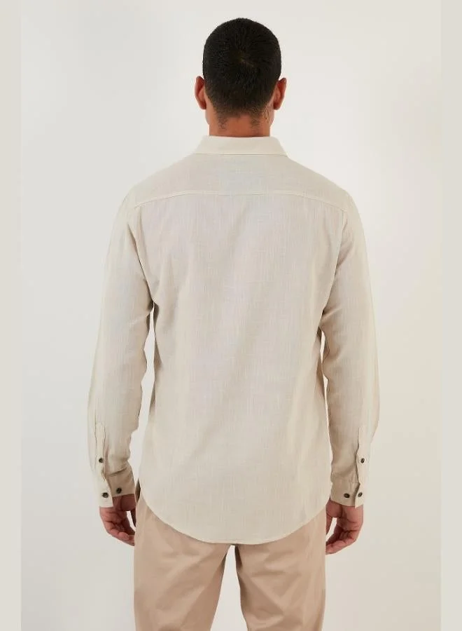 Buratti  Buratti Cotton Regular Fit Button-Down Collar Shirt Men's SHIRT CF20S111871 for Men | Best Price UAE