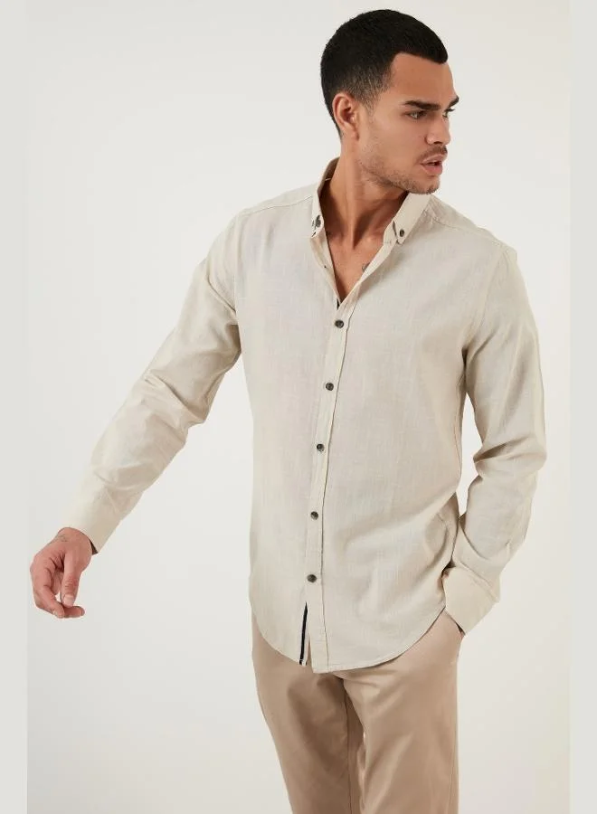 Buratti  Buratti Cotton Regular Fit Button-Down Collar Shirt Men's SHIRT CF20S111871 for Men | Best Price UAE