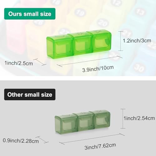 Yewltvep Monthly Pill Organizer 3X a Day with 7-Day Travel Medicine Organizing Bag, Medicine Pill Box with 32 Daily Compartments, 31 Day Pill Holder 30 Day Pill Case for Vitamin, Supplement and Medication - Image 4