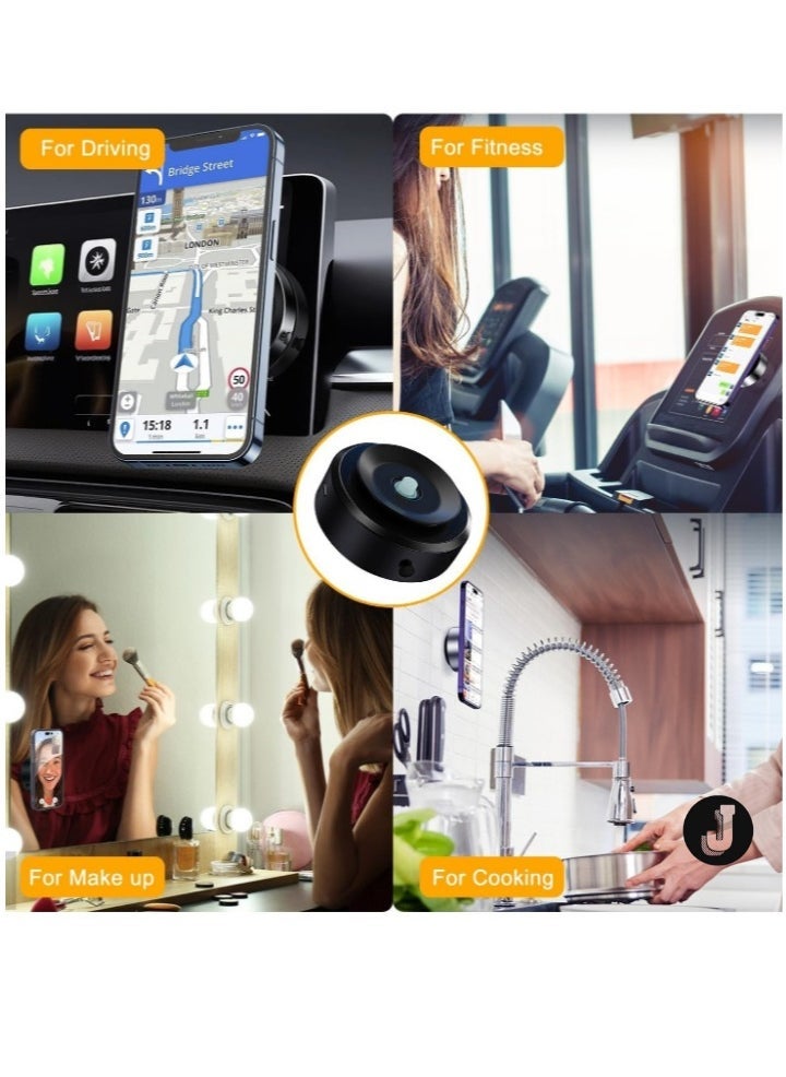 JAJEEK "Electric Vacuum Magnetic Suction Phone Mount – Hands-Free Shower Holder, Magnetic Stand for Car, Gym, Mirror & Smooth Surfaces (Compatible with MagSafe iPhone & Android)" - Image 5