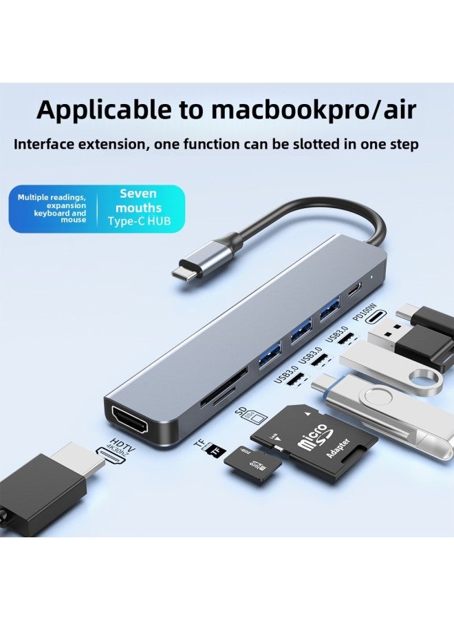 Dock 7-in -1 Usb3.0 For Apple Computer Converter Splitter Expansion Dock Adapter Adapter-Number Of Interfaces:7 - Image 1