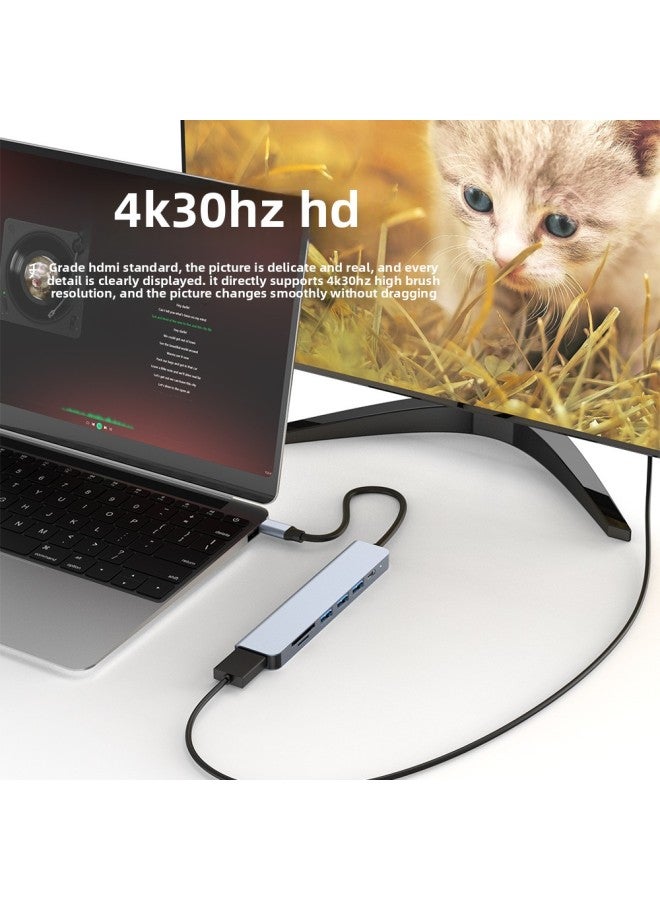 Dock 7-in -1 Usb3.0 For Apple Computer Converter Splitter Expansion Dock Adapter Adapter-Number Of Interfaces:7 - Image 2