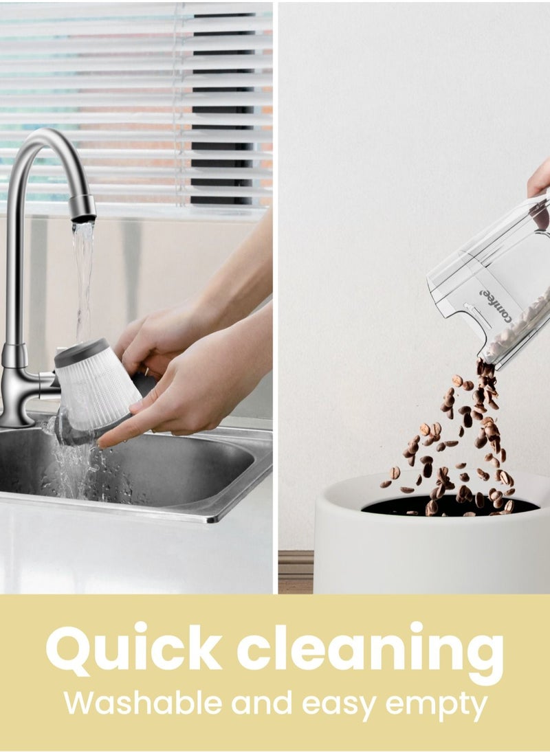 Comfee' - Handheld Vacuum Cleaner 2 in 1 Corded Stick Cleaner 5M Long Cord Lightweight Powerful 600W 16000Pa Suction 0.5L Large Capacity Central Filtration System for Car Home Kitchen Hair- White - Image 1