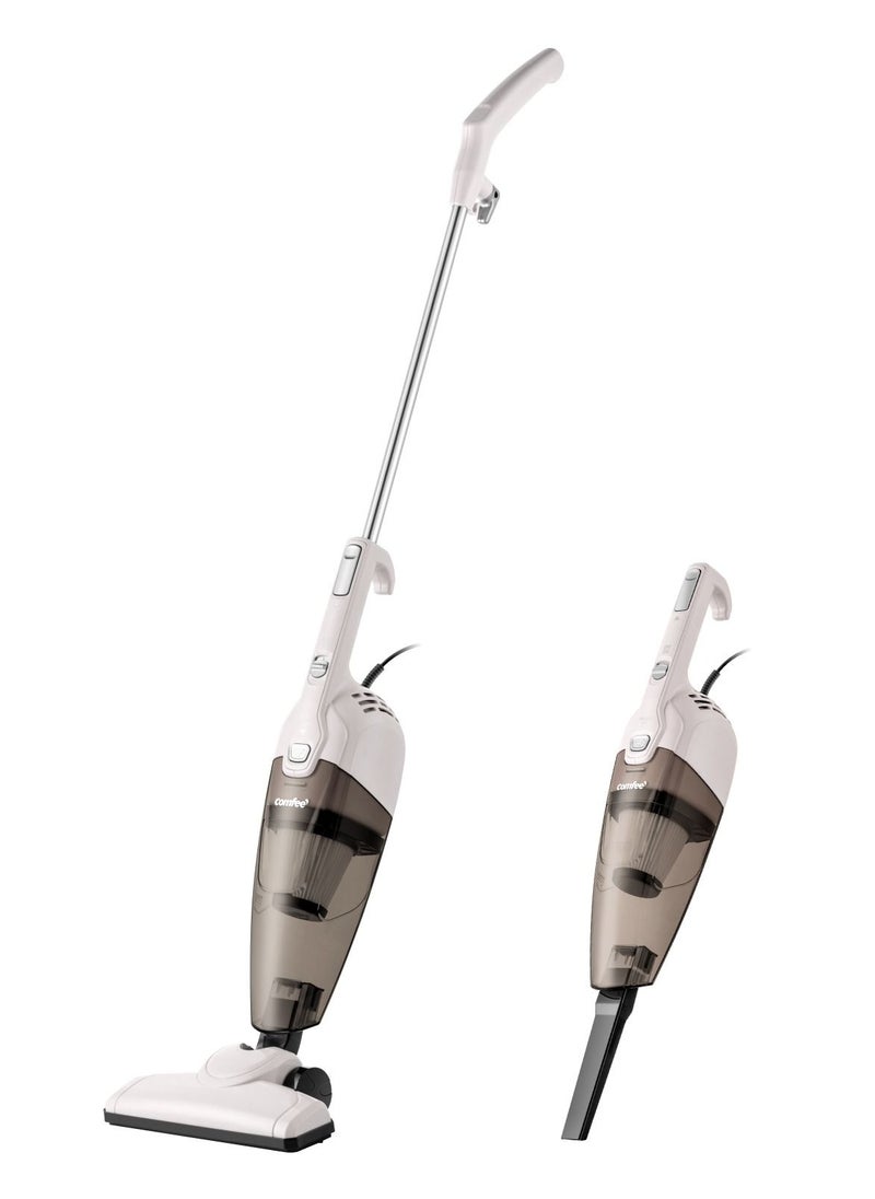Comfee' - Handheld Vacuum Cleaner 2 in 1 Corded Stick Cleaner 5M Long Cord Lightweight Powerful 600W 16000Pa Suction 0.5L Large Capacity Central Filtration System for Car Home Kitchen Hair- White - Image 1