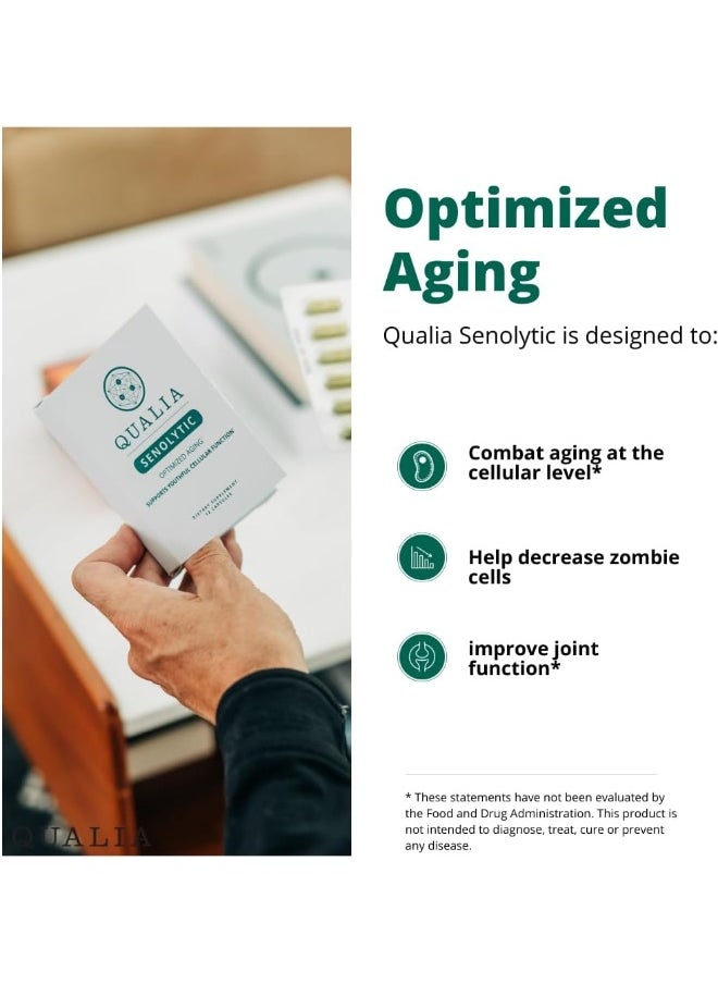 NEUROHACKER COLLECTIVE - Qualia Senolytic Supplement, Fisetin, Quercetin, Piperlongumin & More, Aging Supplement That Supports Optimal Cell Repair & Rejuvenation, Naturally Eliminate Zombie Cells, Capsules, 1 Box - Image 1