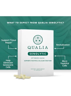 NEUROHACKER COLLECTIVE Qualia Senolytic Supplement, Fisetin, Quercetin, Piperlongumin & More, Aging Supplement That Supports Optimal Cell Repair & Rejuvenation, Naturally Eliminate Zombie Cells, Capsules, 1 Box  - Image 2