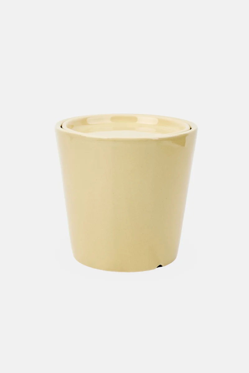 موي موتشو Ceramic Pot With Lid, Beige