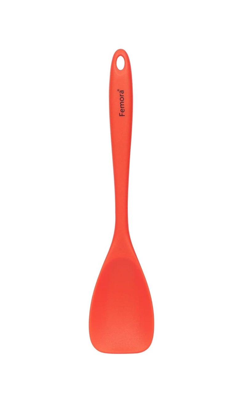 Femora Premium Virgin Silicone Spoon with Grip Handle Red - Image 1