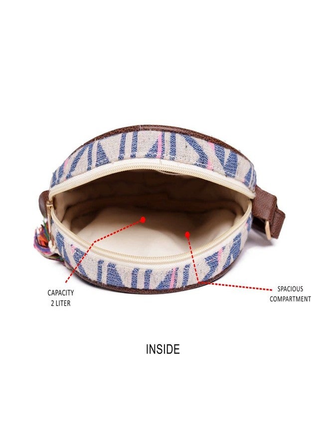 ASTRID Round Sling Bag With Pompoms For Girls And Women (multicolor) - Image 4