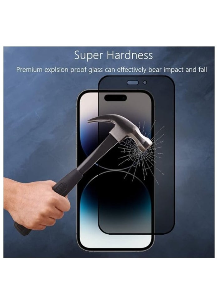 Generic iPhone15 Pro Max compatible Privacy Screen Protector Anti-Spy Tempered Glass Film 9H Hardness Scratch Resistant Bubble Free Anti Spy Tempered Glass Screen Protector for iPhone15 Pro Max Privacy  - Image 3