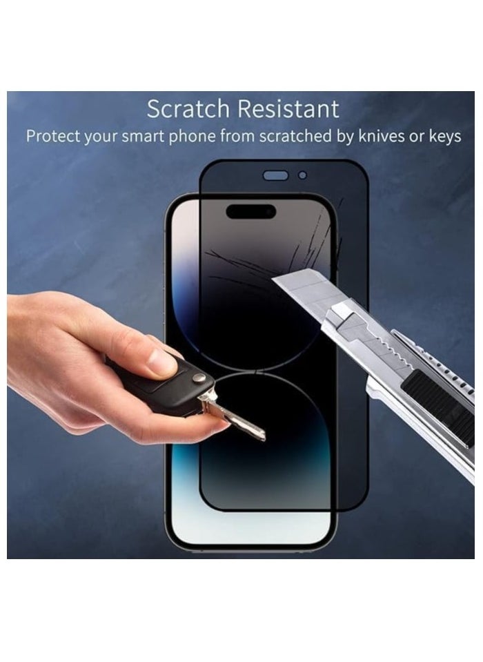 Generic iPhone15 Pro Max compatible Privacy Screen Protector Anti-Spy Tempered Glass Film 9H Hardness Scratch Resistant Bubble Free Anti Spy Tempered Glass Screen Protector for iPhone15 Pro Max Privacy  - Image 5