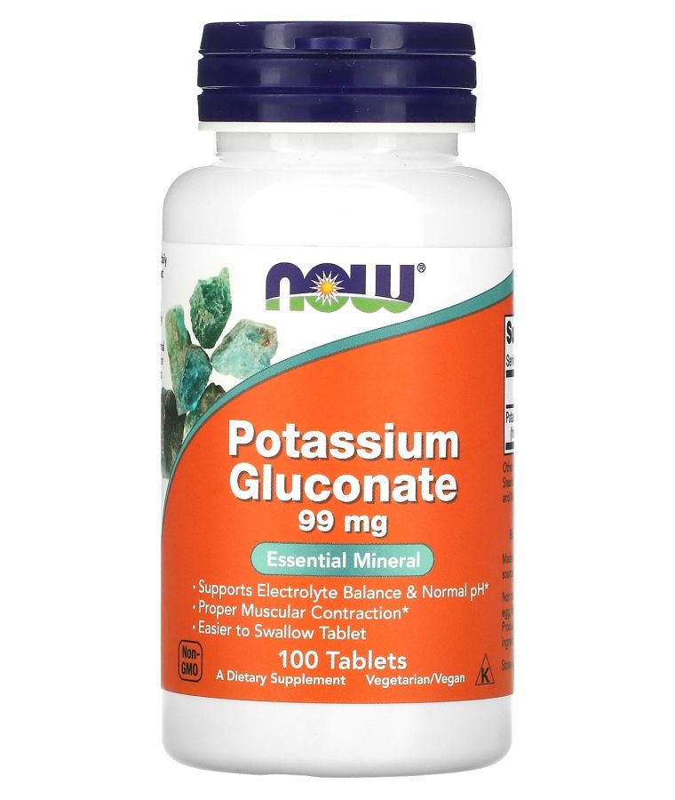 now Potassium Gluconate 99 mg 100 Tablets