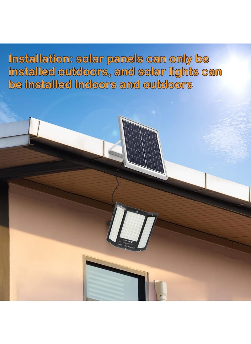 Sunbmebge 200W Solar Outdoor Light with Remote Control,Solar Flood Light Outdoor IP65 Waterproof,17 Inch Solar Street Light Dusk to Dawn Solar Light with 16ft Wire for Parking Yard Road Garden Square  - Image 5