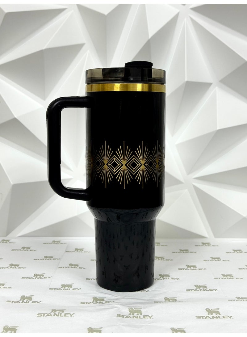 Stanley the Black deco gloss Quencher H2.0 FlowState™ Tumbler | 40 OZ - Image 3