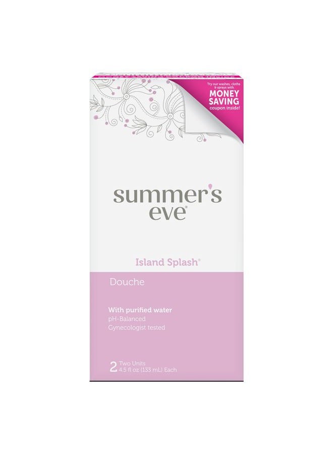 Summer's Eve دوش، دوش مهبلي للنساء، جزيرة سبلاش، 2 وحدات، 4.5 أونصة لكل منها، 1 عبوة - Image 1