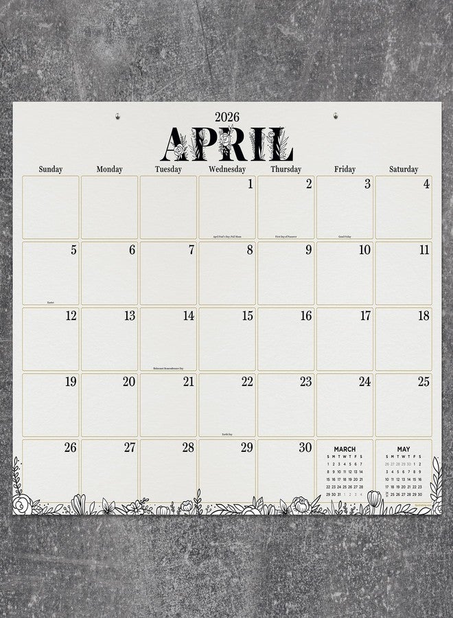 TF Publishing 2026 Sherbet Medium Desk Pad Monthly Blotter Calendar - 12 Month Desk Pad Calendar 2026 - Monthly Tear-Off Pages with Large Grids in Landscape Orientation - 17in x 12in - Image 4