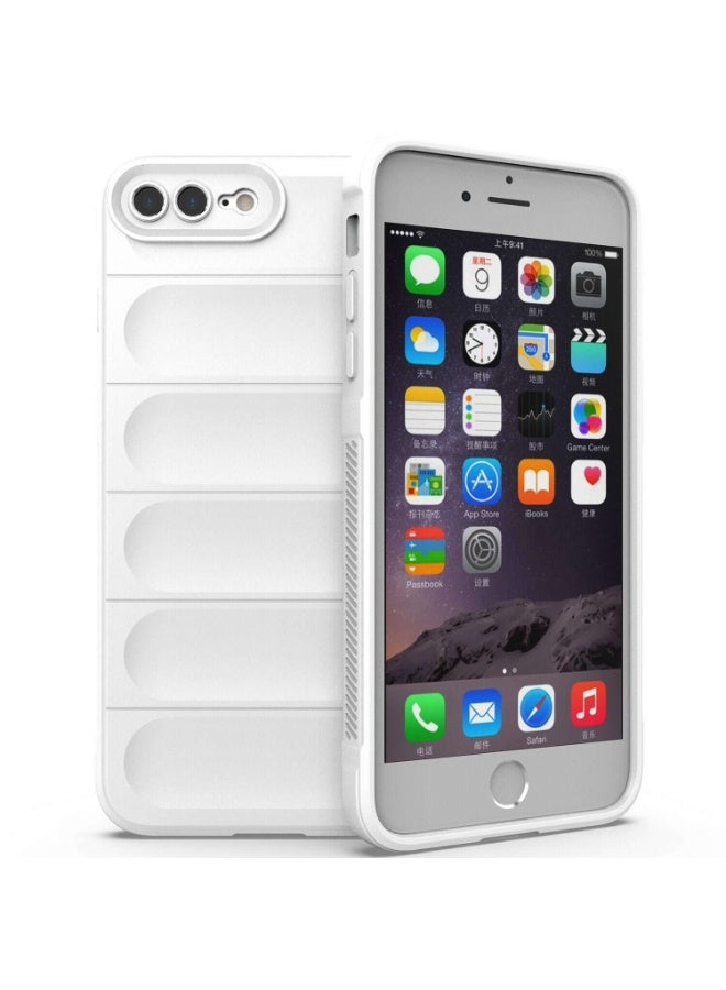 Premium Protection Back Silicone Case Compatible with Iphone 7/8 Plus Magic Shield Shockproof Case with Camera Protection (White)