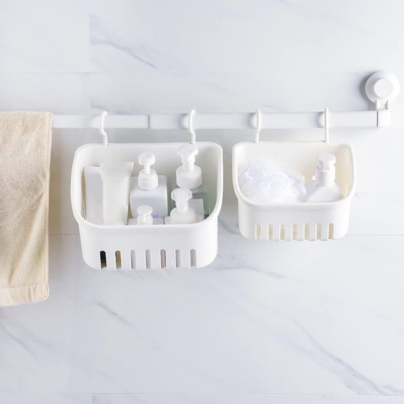 comfrt Wall Shower Basket Shower Caddy Basket Hanging Toiletry Bin Plastic Organizer Tote Sundries Grocery Holders Kitchen Storage Baskets for Bathroom Dorm Room Gym S - Image 3