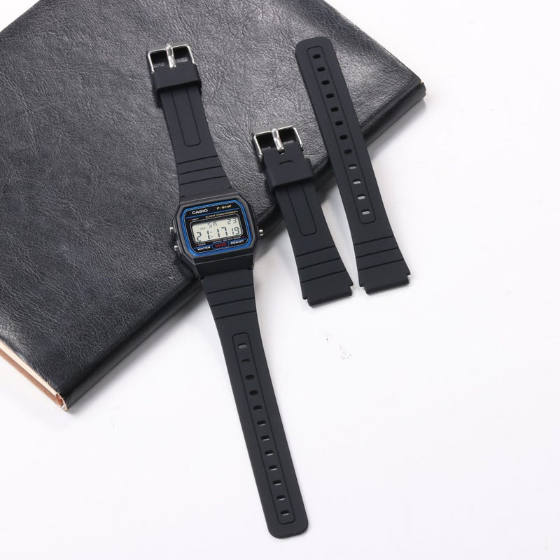 حزام سيليكون ناعم لساعة كاسيفايت F91 Aq-S810W مقاوم للماء 18 مم - Image 3