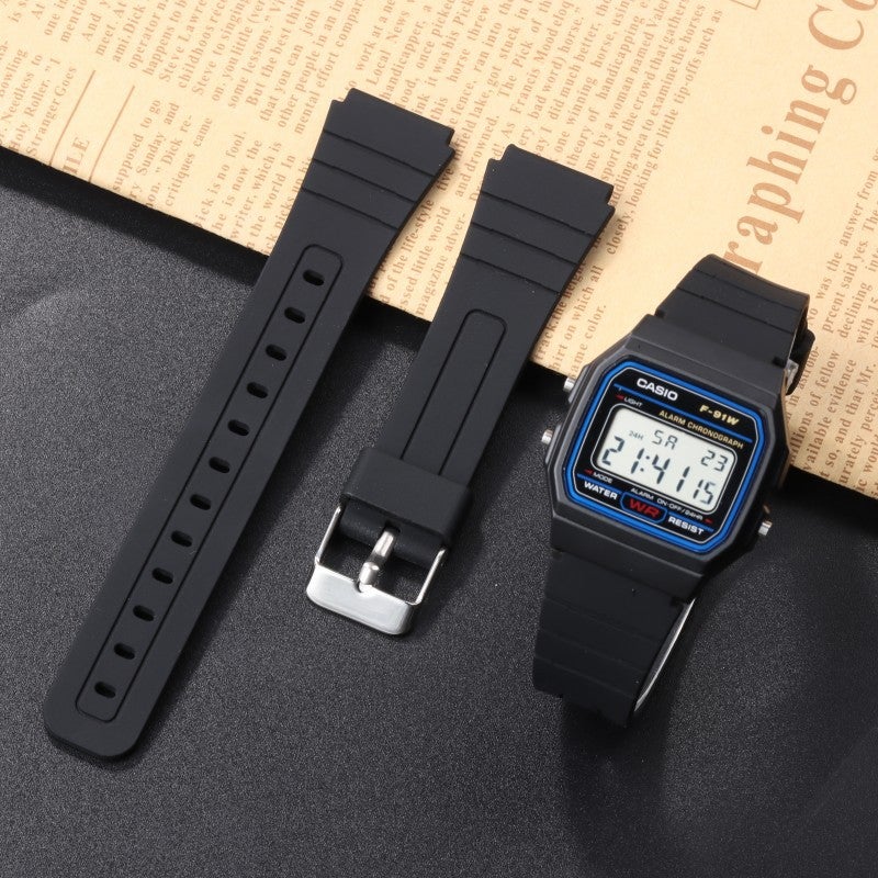 حزام سيليكون ناعم لساعة كاسيفايت F91 Aq-S810W مقاوم للماء 18 مم - Image 2