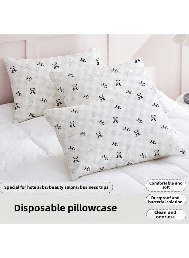 Disposable tight pillowcase for travel, anti-dirt, hotel, train, sleeper, tight pillowcase, homestay, beauty salon, portable - color: individually wrapped elastic type random printing - specification: 5 pieces - Image 4