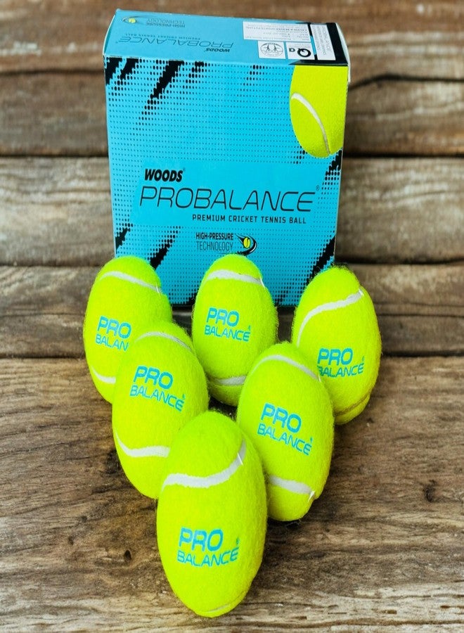 WOODS PRO Balance Premium Cricket Tennis Balls (Yellow, Pack of 6) - Image 3