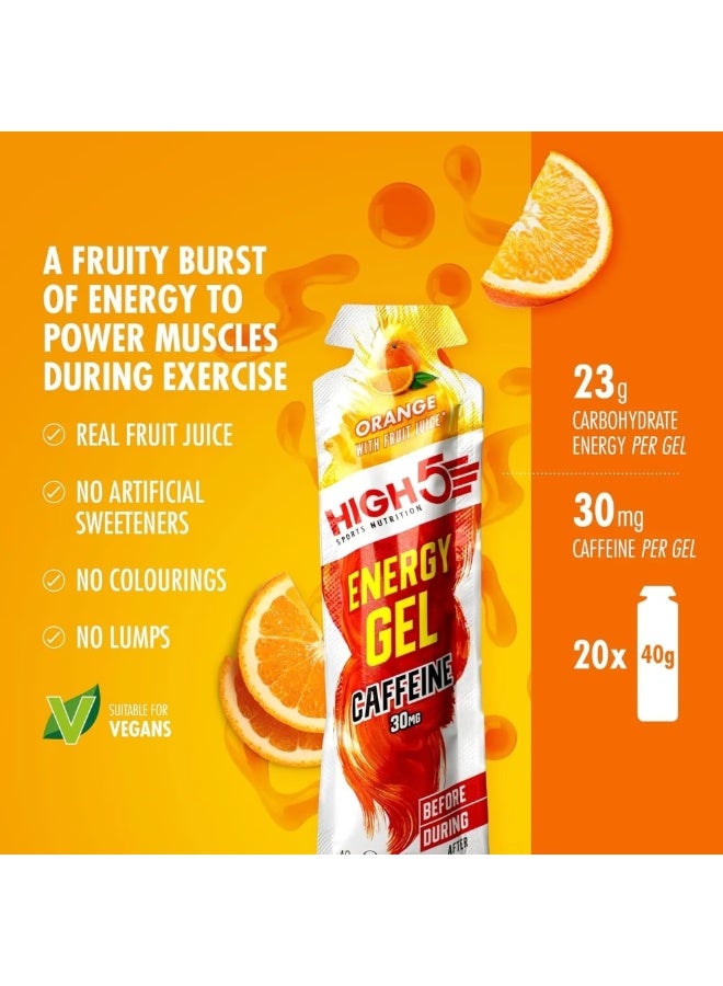 HIGH5 Energy Gel Orange  23g Carbs, Easy on Stomach, Natural Flavours | Running & Cycling Sports Nutrition (12 x 40g) - Image 4